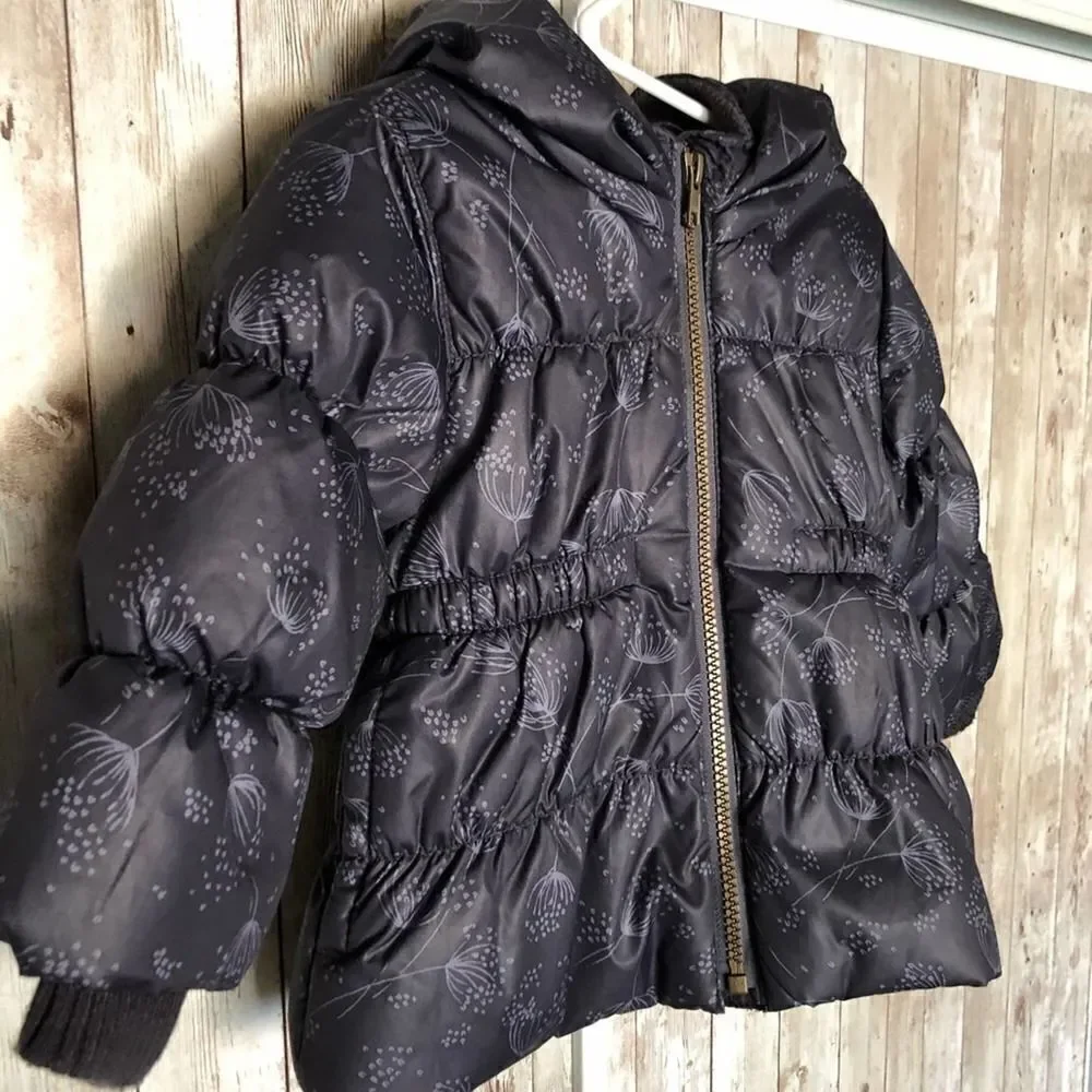 Old Navy Toddler Floral Puffer Coat 18-24 Months